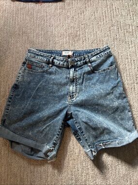 Men's Blue Denim Shorts - Casual Rolled Hem